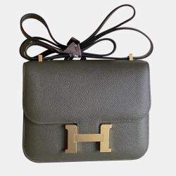 Pre Owned Hermes Constance 19 Epsom Leather Shoulder Bag