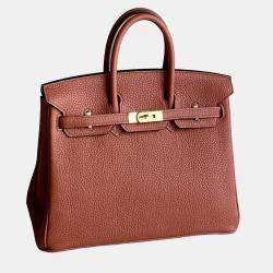 Pre Owned Hermes Birkin 25 Leather Handbag
