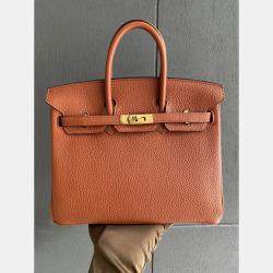 Pre Owned Hermes Birkin 25 Leather Handbag