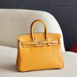Pre Owned Hermes Birkin 30 Yellow Epsom Leather Handbag