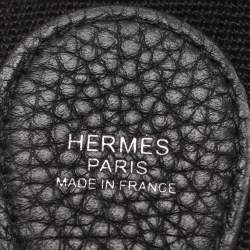 Pre Owned Hermes Black Clemence Leather Evelyne III PM Bag
