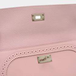 Pre Owned Hermes Kelly Wallet Gillies Long Rose Sakura Swift Leather