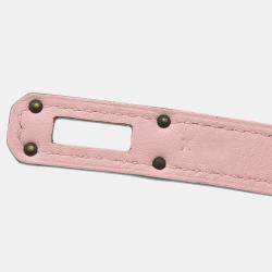 Pre Owned Hermes Kelly Wallet Gillies Long Rose Sakura Swift Leather