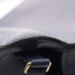 Pre Owned Hermes Cinetic To-Go Chevre Blue Shoulder Bag 