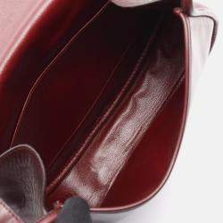 Pre Owned Hermes Creo Bordeaux Box Calf Leather Shoulder Bag 