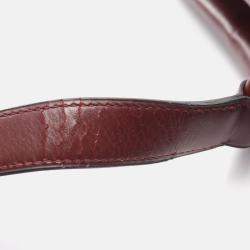 Pre Owned Hermes Creo Bordeaux Box Calf Leather Shoulder Bag 