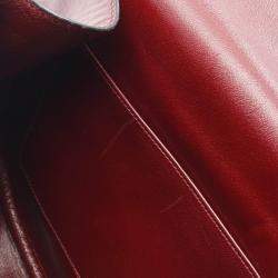 Pre Owned Hermes Creo Bordeaux Box Calf Leather Shoulder Bag 