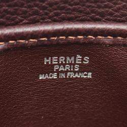 Pre Owned Hermes Christine Havane Buffalo Skipper Leather Shoulder Bag