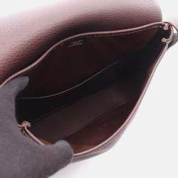 Pre Owned Hermes Christine Havane Buffalo Skipper Leather Shoulder Bag