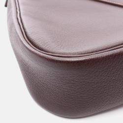 Pre Owned Hermes Christine Havane Buffalo Skipper Leather Shoulder Bag