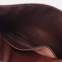 Pre Owned Hermes Christine Havane Buffalo Skipper Leather Shoulder Bag