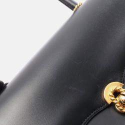 Pre Owned Hermes Escal Black Box Calf Leather Calfskin Handbag