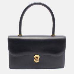 Pre Owned Hermes Escal Black Box Calf Leather Calfskin Handbag