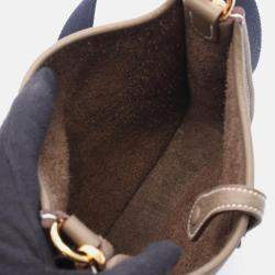 Pre Owned Hermes Evelyne TPM Etopue Grey Clemence Leather Shoulder Bag
