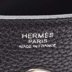 Pre Owned Hermes Lindy 30 Black Clemence Leather Shoulder Bag