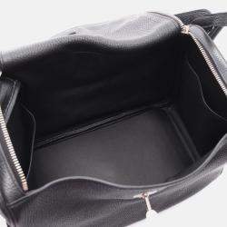 Pre Owned Hermes Lindy 30 Black Clemence Leather Shoulder Bag