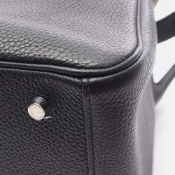 Pre Owned Hermes Lindy 30 Black Clemence Leather Shoulder Bag