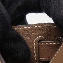 Pre Owned Hermes Kelly 28 Etoupe Grey Tadelakt Leather Handbag