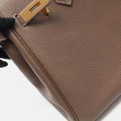 Pre Owned Hermes Birkin 30 Etoupe Togo Leather Handbag