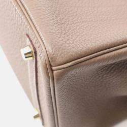 Pre Owned Hermes Birkin 30 Etoupe Togo Leather Handbag