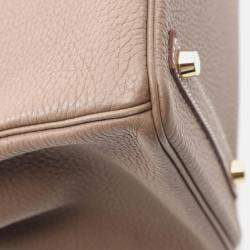 Pre Owned Hermes Birkin 30 Etoupe Togo Leather Handbag