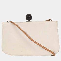 Pre Owned Hermes Cream Box Calf Sac A Malice Shoulder bag
