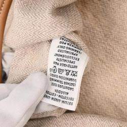 Pre Owned Hermes Beige Gold Toile Chevrons Aline GM Shoulder Bag