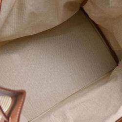 Pre Owned Hermes Haut a Courroies Natural Gold Crinoline Barenia 45 Handbag