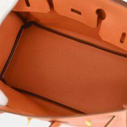 Pre Owned Hermes Birkin 25 Mango Epsom Handbag