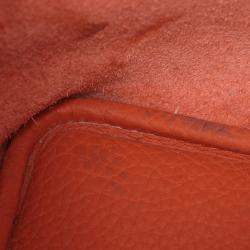 مملوكة مسبقًا Hermes Apricot Taurillon Clemence Leather Picotin Lock 18 Bag