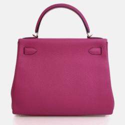 Pre Owned Hermes  Kelly 28 Rose Pourpre Togo Bag