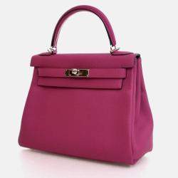Pre Owned Hermes  Kelly 28 Rose Pourpre Togo Bag