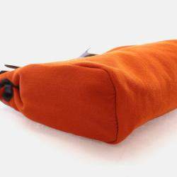 Pre Owned Hermes Herbag TPM Orange Canvas Bag 