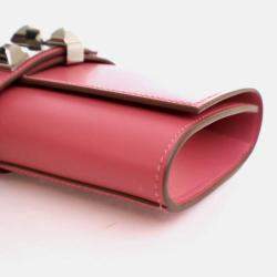 Pre Owned Hermes Tadelakt Medor Rose Lipstick Clutch