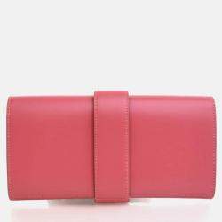 Pre Owned Hermes Tadelakt Medor Rose Lipstick Clutch