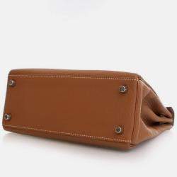 Pre Owned Hermes Kelly 25 Gold Togo Handbag