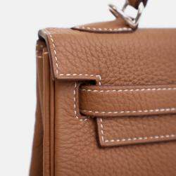 Pre Owned Hermes Kelly 25 Gold Togo Handbag