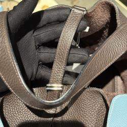 Pre Owned Hermes Picotin 22 Cacao Blue Jean Clemence Bag