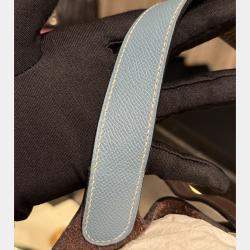 Pre Owned Hermes Picotin 22 Cacao Blue Jean Clemence Bag