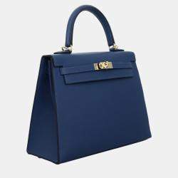 Pre Owned Hermes Kelly Sellier 25 Leather Bag