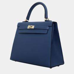 Pre Owned Hermes Kelly Sellier 25 Leather Bag