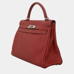 Pre Owned Hermes Kelly 32 Leather Bag