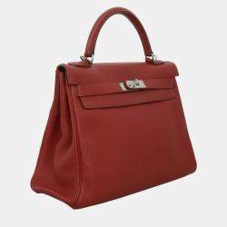 Pre Owned Hermes Kelly 32 Leather Bag