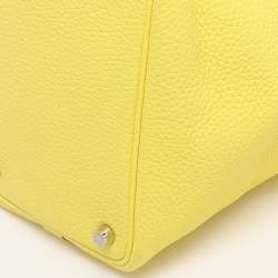 Pre Owned Hermes Jaune Citron Taurillon Clemence Leather Picotin Lock 18 Bag