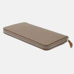 Pre Owned Hermes Azap Long Silk In Etoupe Epsom