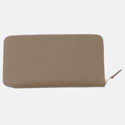 Pre Owned Hermes Azap Long Silk In Etoupe Epsom