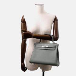 Pre Owned Hermes Kelly Retourne Vert Amand Evercolor Size 28