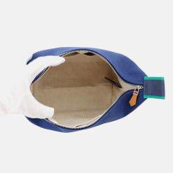 Pre Owned Hermes Brid A Black Navy/Green Canvas PM 