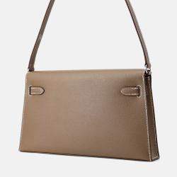 Pre Owned Hermes Kelly Elan Etoupe Veau Madame Bag