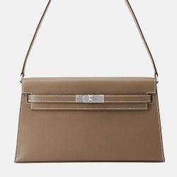 Pre Owned Hermes Kelly Elan Etoupe Veau Madame Bag
